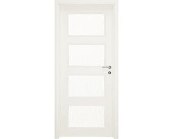 Dveře bílé prosklené 80L- nové