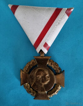 R-U FJI medaile-JUBILEJNÍ KŘÍŽ 1848-1908 stuha plastová "R