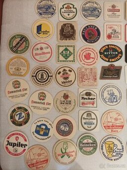 Pivní tácky, etikety,vignety, sirky