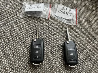 klíče k WV, ŠKODA, SEAT, AUDI s planžetou / komplet