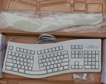 ergonomická klávesnice Chicony CZ/SK, PS/2