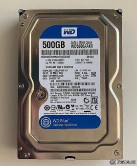 WD Blue 500GB 7200ot. SATA III - 3.5" HDD do PC