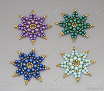 rukodělné korálkové hvězdičky velké