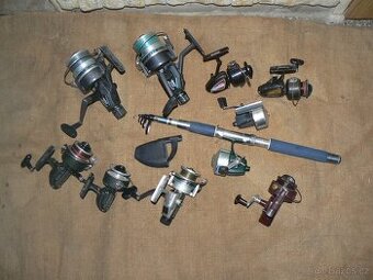 Staré navijáky a prut značky Shakespeare