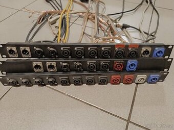 Rackové 19" panely XLR a speacon