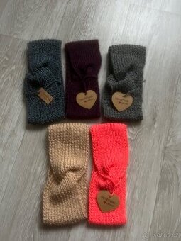 Pletená čelenka - středně široká