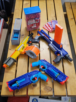 4x Nerf, Trailblazery, Rampage, Alpha Trooper a náboje