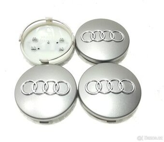 Středové krytky Audi 68 mm stříbrné