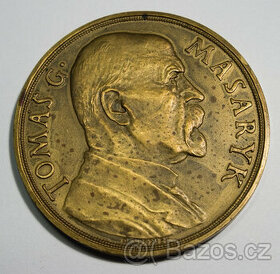 Bronzová medaile z roku 1935 k 85. narozeninám TGM