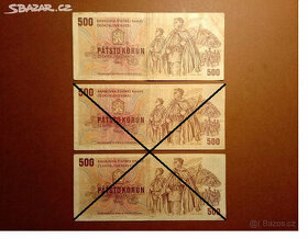 Bankovky 500 Kčs 1973 - 1