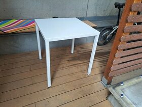 Kovový stůl (vnitřní/venkovní) bílý - 2 ks