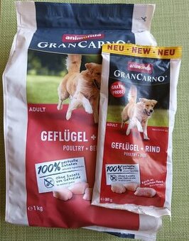 bezobilné granule pro dospělé psy 1 kg a vzorek zdarma