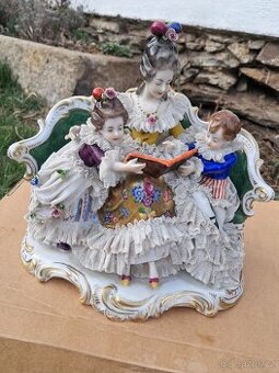 Porcelánové sousoší Volkstedt Rudolstadt - 1