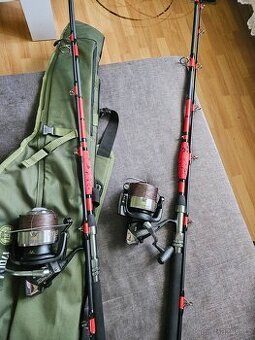 2x sumcove pruty s navijaky, snurami a obalem