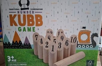 KUBB S ČÍSLY ORIGINÁL - známý jako "Molkky" - (DŘEVĚNÝ) - 