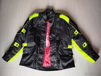 Bunda moto pánská Cappa textilní černá/fluo, XL