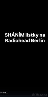 Radiohead lístky