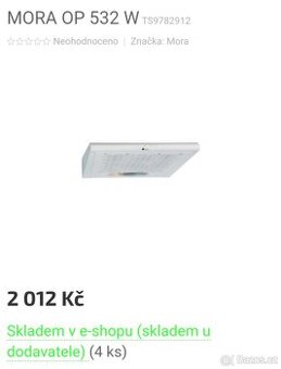 Digestoř MORA OP 532 W