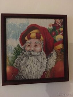 Vánoční obrázek vyšívaný
