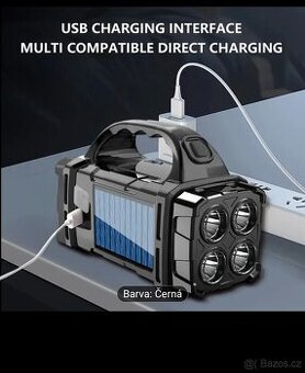 Multifunkční solární LED svítilna nová.