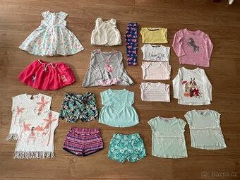 Set věcí holka 98/104 - šaty/trička/kraťasy/sikně
