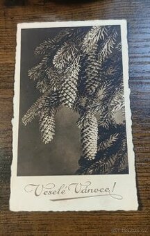 Retro pohlednice   veselé vánoce