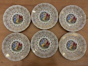 Porcelán Tři Grácie- dezertní talíře