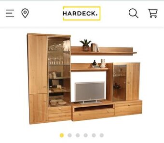 Luxusní masivní obývací stěna (dřevěná)