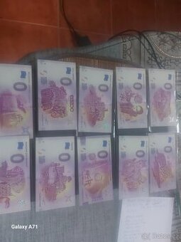 0 euro bankovky 10 ks.
