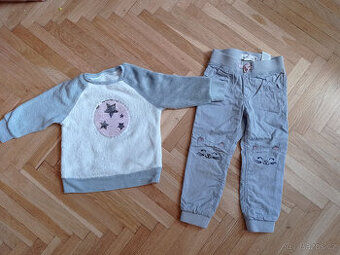 komplet - podšité kahoty a mikina 98/104