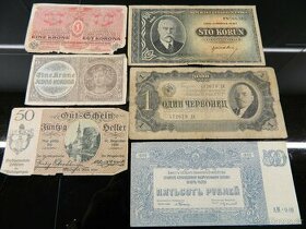 Staré papírové peníze