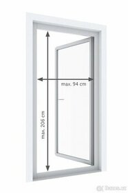 Hliníkový dveřní rám se síťkou proti hmyzu, 1,0 x 2,1 m