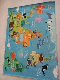 Dětský koberec - mapa světa