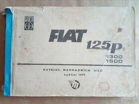 FIAT 125p - Katalog náhradních dílů vydání 1975 - 1