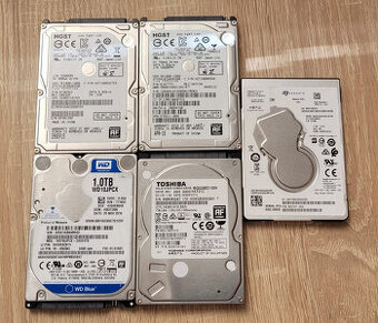 Hard disky 2,5" sata 500GB, 750GB, 1000GB vytažené z NTB.