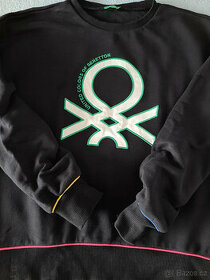 HOLČIČÍ ČERNÁ MIKINA BENETTON vel.3XL 13-14let - 1