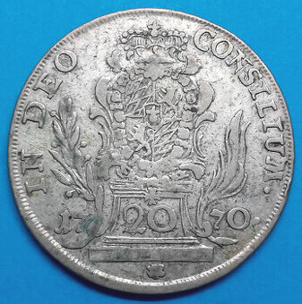 Stříbrná mince r. 1770 Maxmilián III. Josef