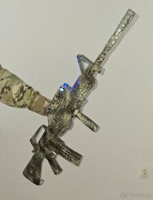 airsoft M16A3 WELL manuál, DIY KRYLON camo příslušenství ABS