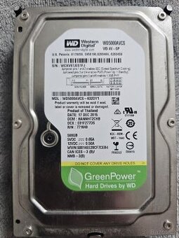 HDD 500GB, stav dobrý (6 kusů)