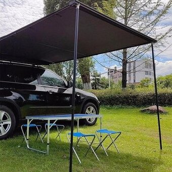 Markýza na auto vivibox 2x2,5m CELÁ ČERNÁ
