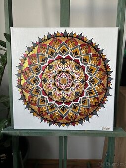 Mandala na plátně 40x40