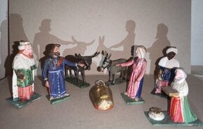 starý kralický betlém - už jen Svatá Rodina+Tři Králové