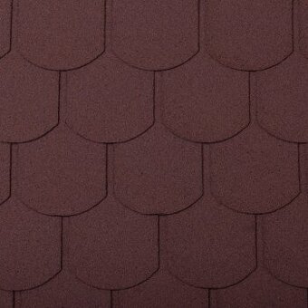 Samolepicí asfaltový šindel Uni bobrovka - Červená 293m2