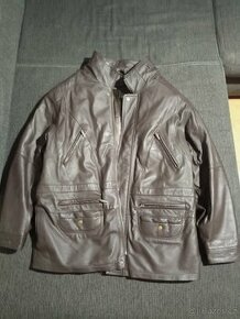Pánská kožená bunda s podšívkou vel. 56