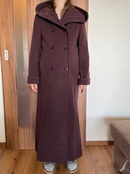 Dlouhý zimní kabát vlna, kašmír, polyester