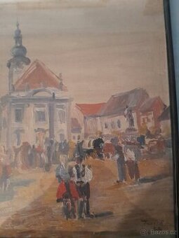 Slovácko  olej na kartonů