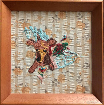 Originál autorský, ručně vyšívaný obraz 'Berta'