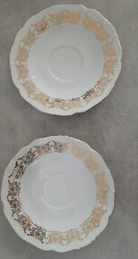 Keramické podšálky zlacené