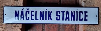 Smalt cedule uloženka Náčelník stanice ŽELEZNICE