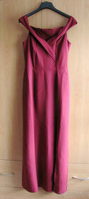 Plesové vínové šaty